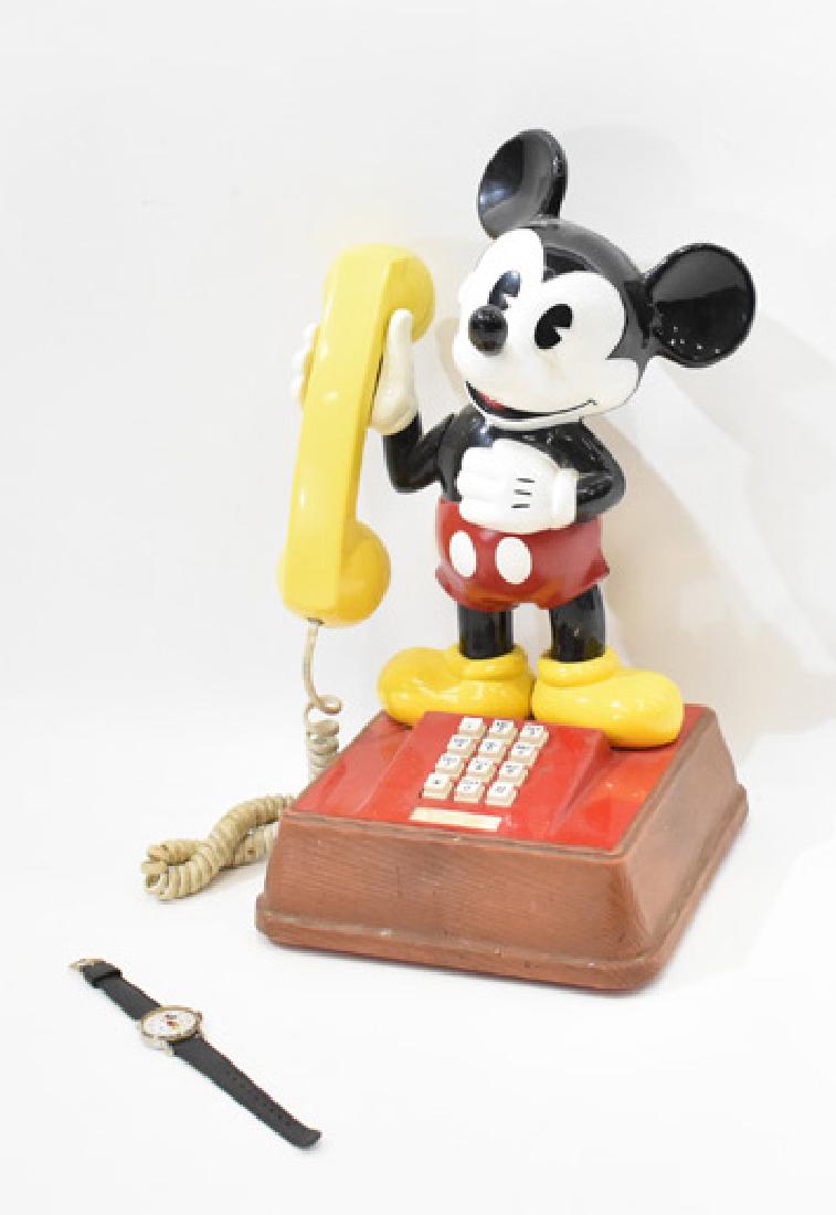 mickey mouse telephone and watch (1 of 2)