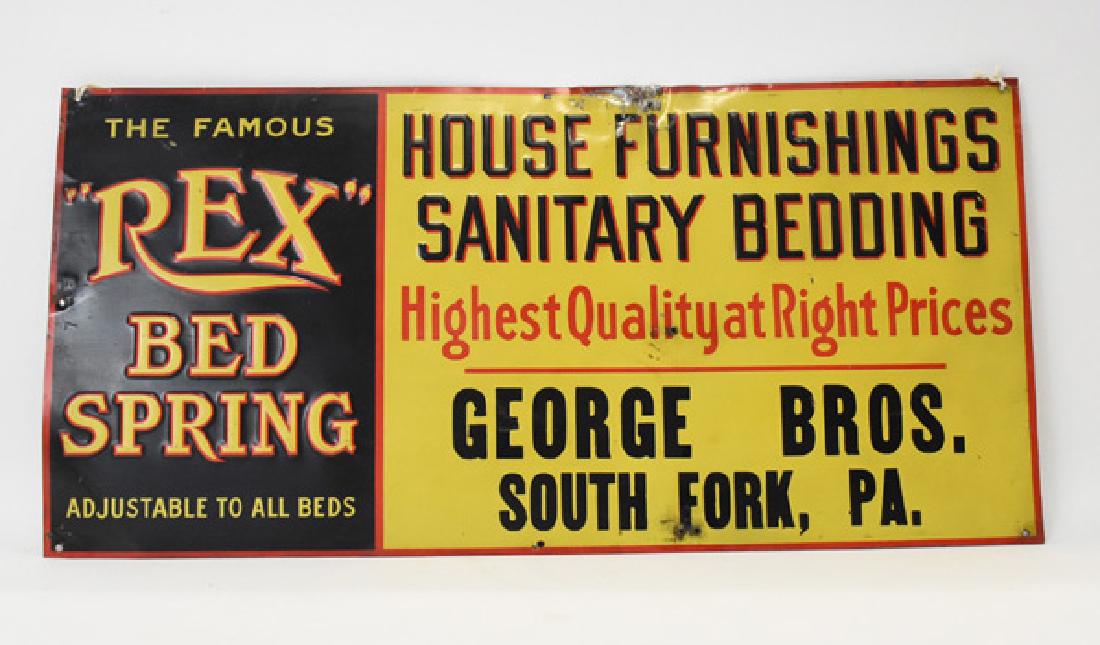 Rex bed spring tin sign (1 of 2)