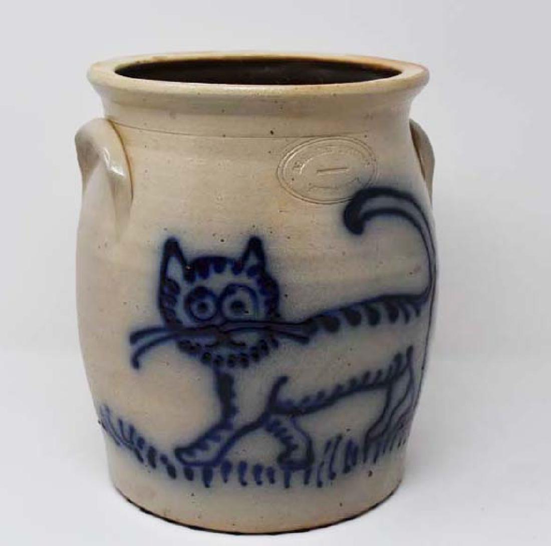 Contemporary cobalt decorated crock (1 of 3)