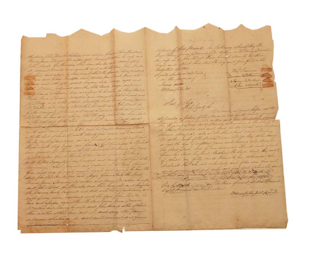 1817 Rofs County Ohio Land Indenture McAruthur & Others: 1817 Rofs County Ohio Land Indenture McAruthur & Others and John Walker Date: 05 March, 1817. Packaging, Insurance, Handling, Shipping is done in house and is 20.00 for this item in the continental U.