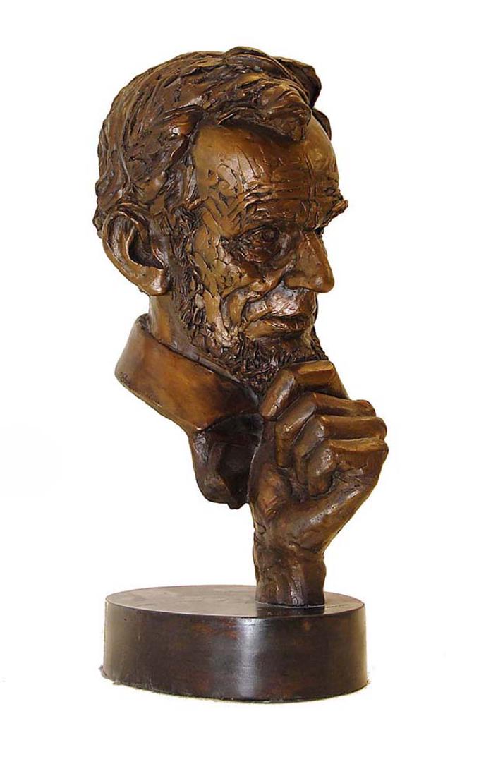 Tom Clark Bronze Abraham Lincoln In Thought: Tom Clark Bronze Abraham Lincoln In Thought President Thomas Jefferson Tom Clark Statue. Measures 14.5" tall. Packaging, Insurance, Handling, Shipping is done in house and is 50.00 for this item in th