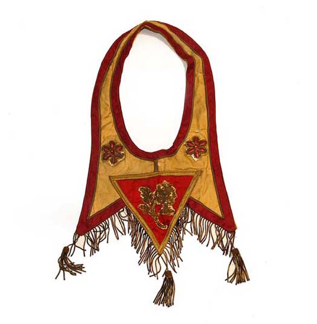 2 IOOF Elaborate Cermonial Sashes: 2 Elaborate Cermonial Sashes. Packaging, Insurance, Handling, Shipping is done in house and is 30.00 for this item in the continental U.S. Or you are welcome to pick up in person or make other arrange