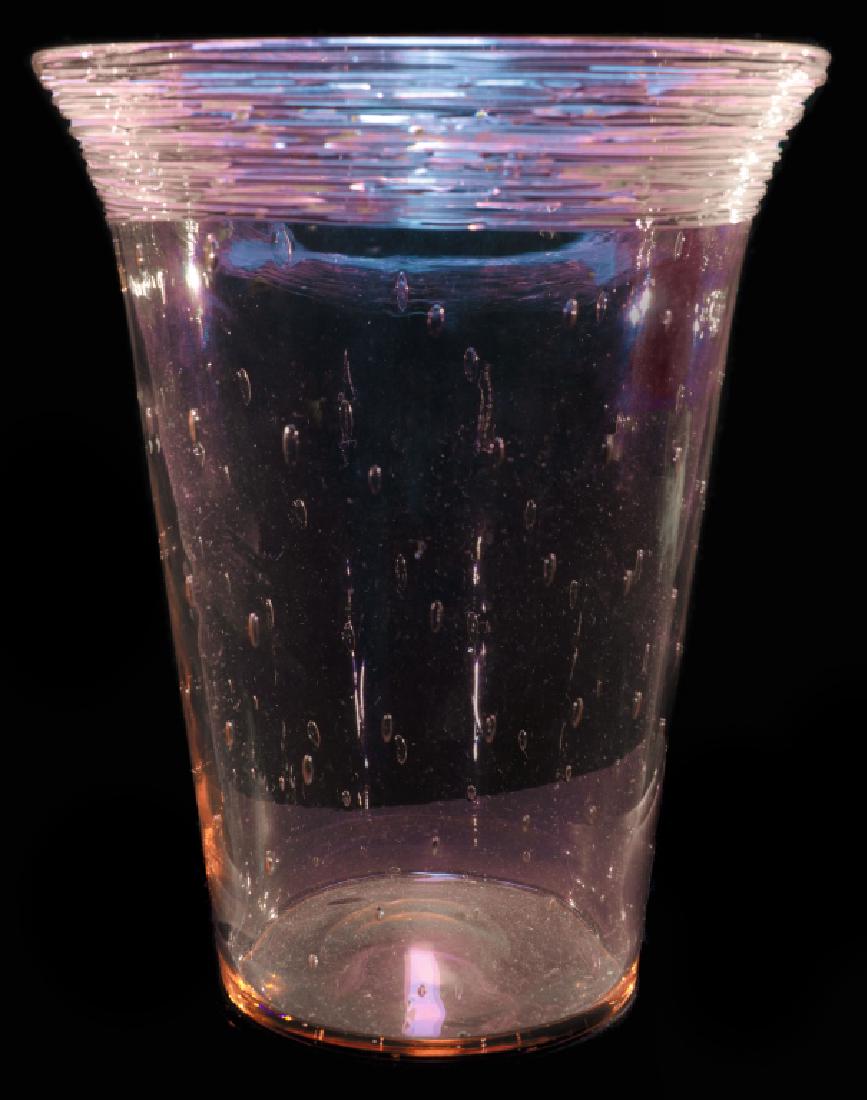 Steuben Threaded Controlled Bubble Vase (1 of 1)