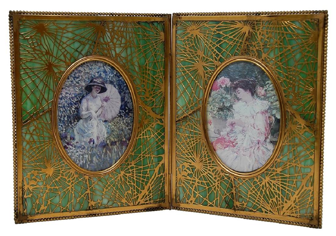 Tiffany Studios Leaded Glass Picture Frame (1 of 13)