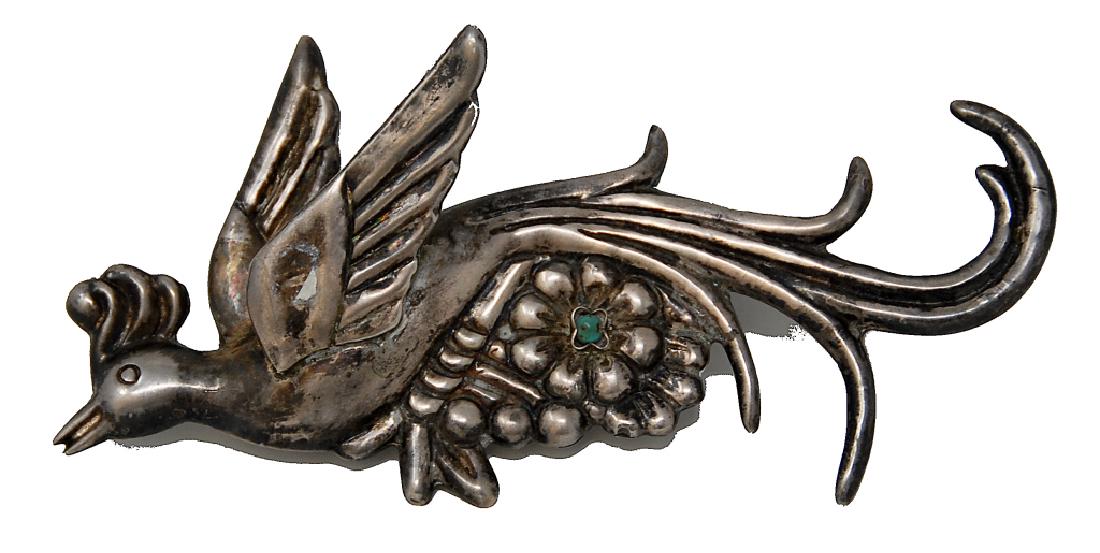 Juarez Prieto Mexico Sterling Silver Parrot Bird Pin (1 of 4)