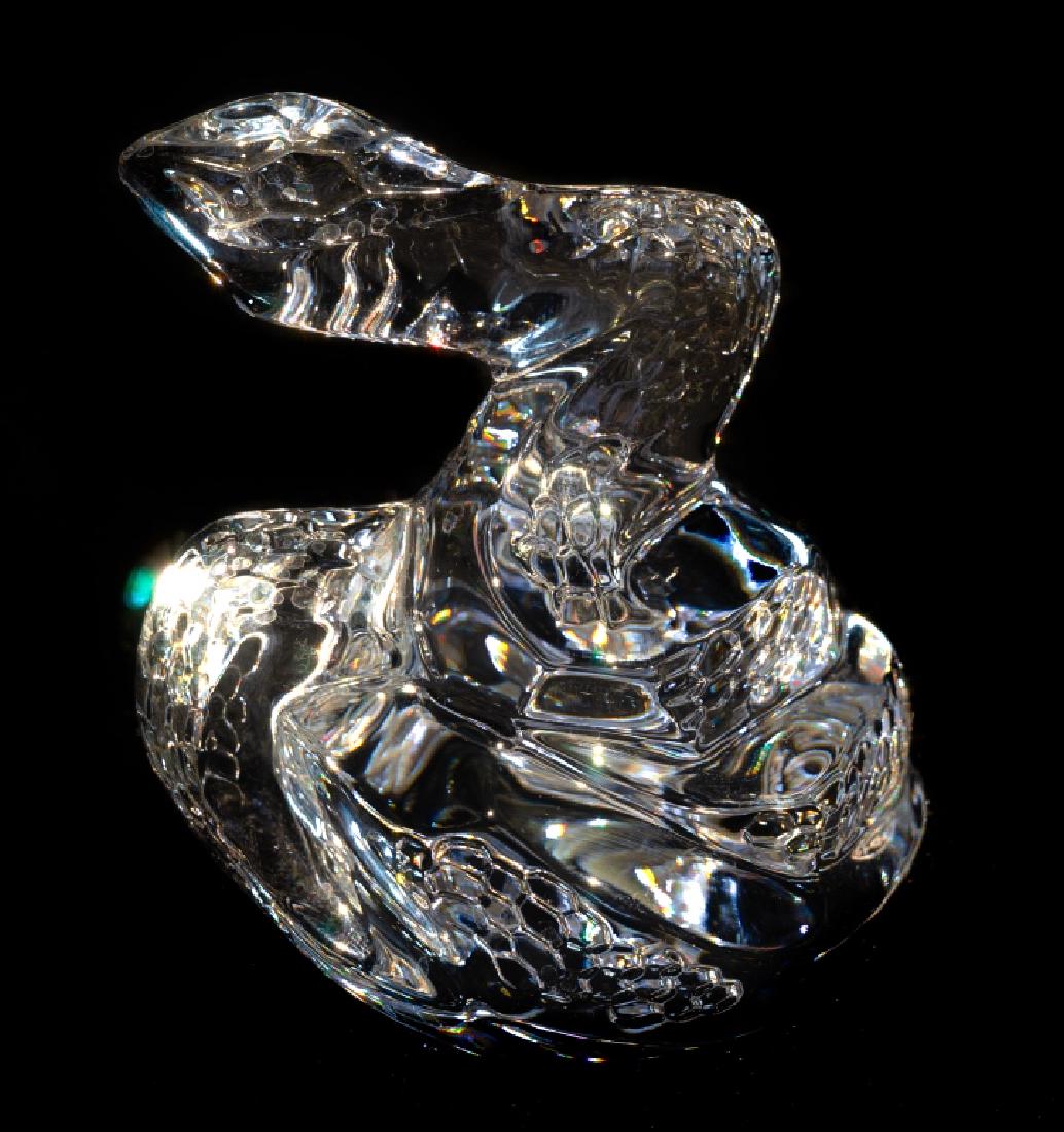Signed Baccarat Snake: Signed Baccarat Snake. Packaging, Insurance, Handling And Shipping Are Done In House And Is 35.00 For This Item In The Continental U.S. Or You Are Welcome To Pick Up In Person Or Make Your Own Shippin