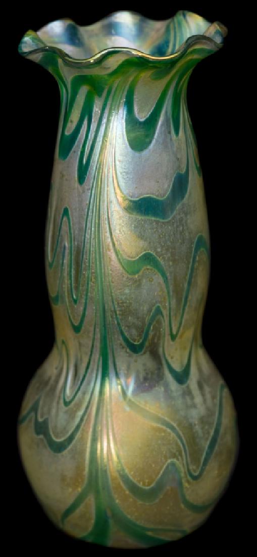 Loetz Iridescent Art Glass Swirled Vase (1 of 1)