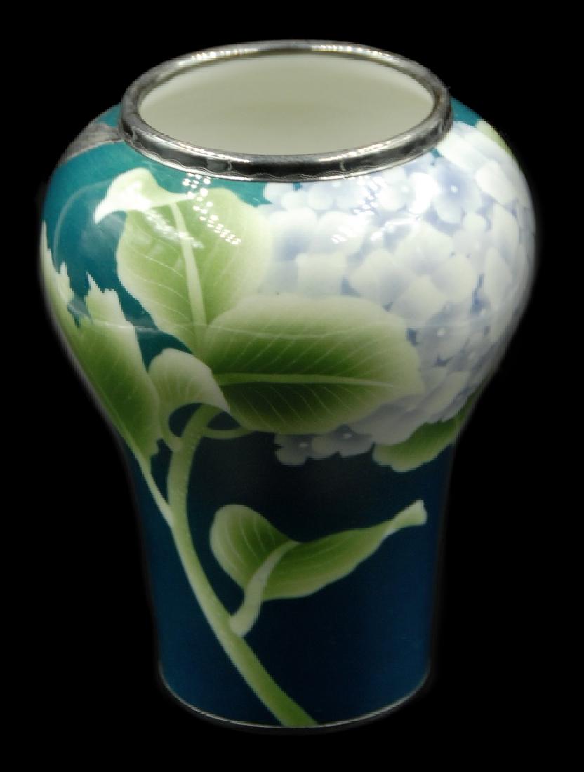 Shreve And Co Silver Overlay Japanese Vase (1 of 3)