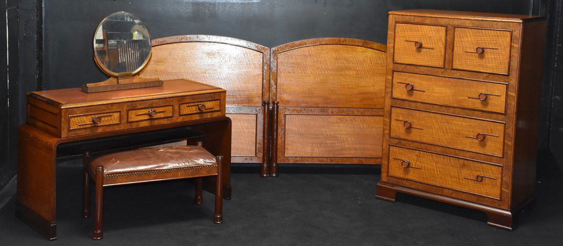 1920 S Designer Art Deco Bedroom Set Johnson Furniture Jan