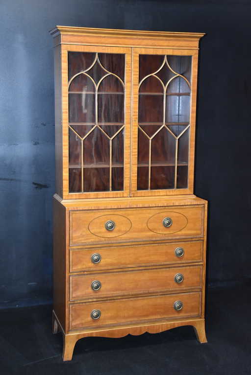 Baker Butlers Secretary Desk Bubble Glass Drop Front