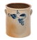 4 Gallon Blue Decorated Stoneware Crock