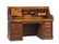Oak 60" Raised Panel Bankers Roll Top Desk - 10