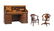 Oak 60" Raised Panel Bankers Roll Top Desk