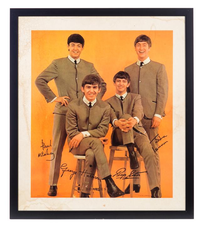Vintage 1964 The Beatles Poster: Good original condition. Please Email or call for a detailed condition report. The absence of a condition statement does not imply that the lot is in perfect condition or completely free from wear and
