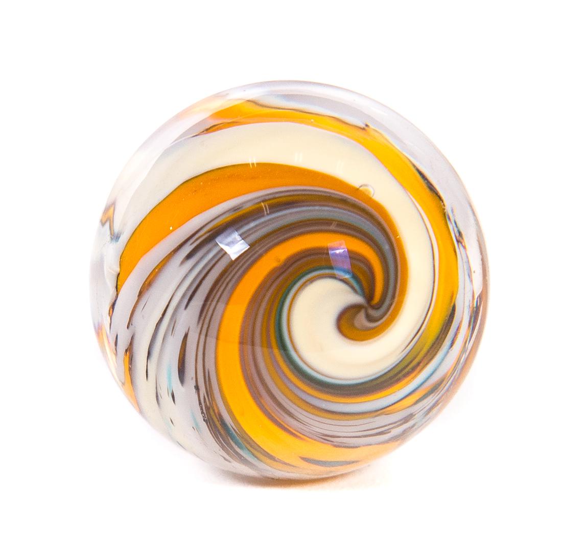 1.03" Handmade Marble, Signed John Hamon Miller: Measures 1.03". Good original condition. Please Email or call for a detailed condition report. The absence of a condition statement does not imply that the lot is in perfect condition or completely fr