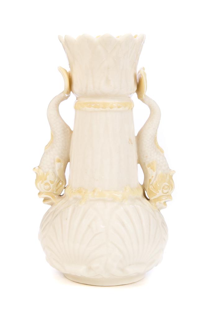 Belleek Porcelain Vase Fish handles (1 of 4)