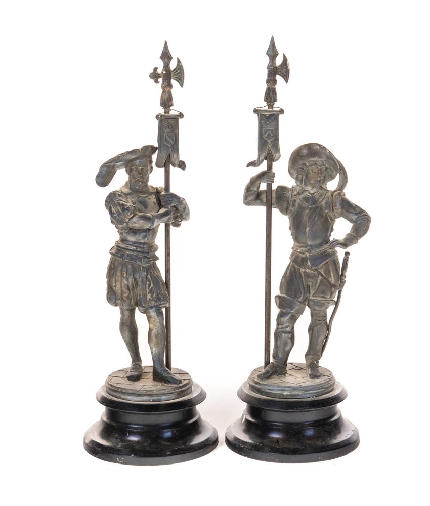 Pair of Ansonia Figural Clock Statues (1 of 4)