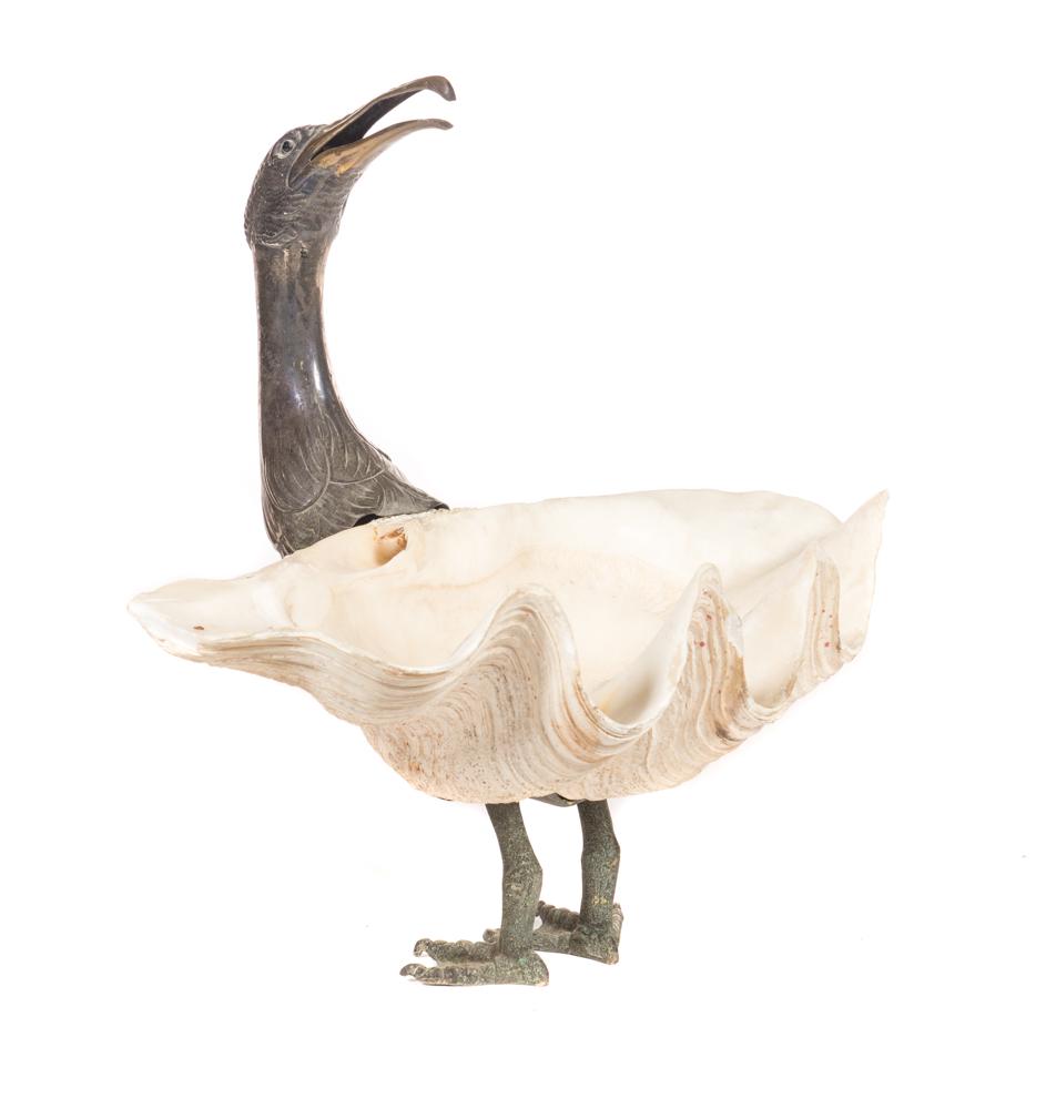 Victorian Silver Plate Giant Clam Sea Gull (1 of 5)