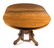 Claw Footed Oak Round Table - 3