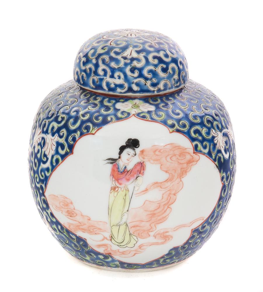 Signed Chinese Famile Verte Porcelain Covered Jar (1 of 6)