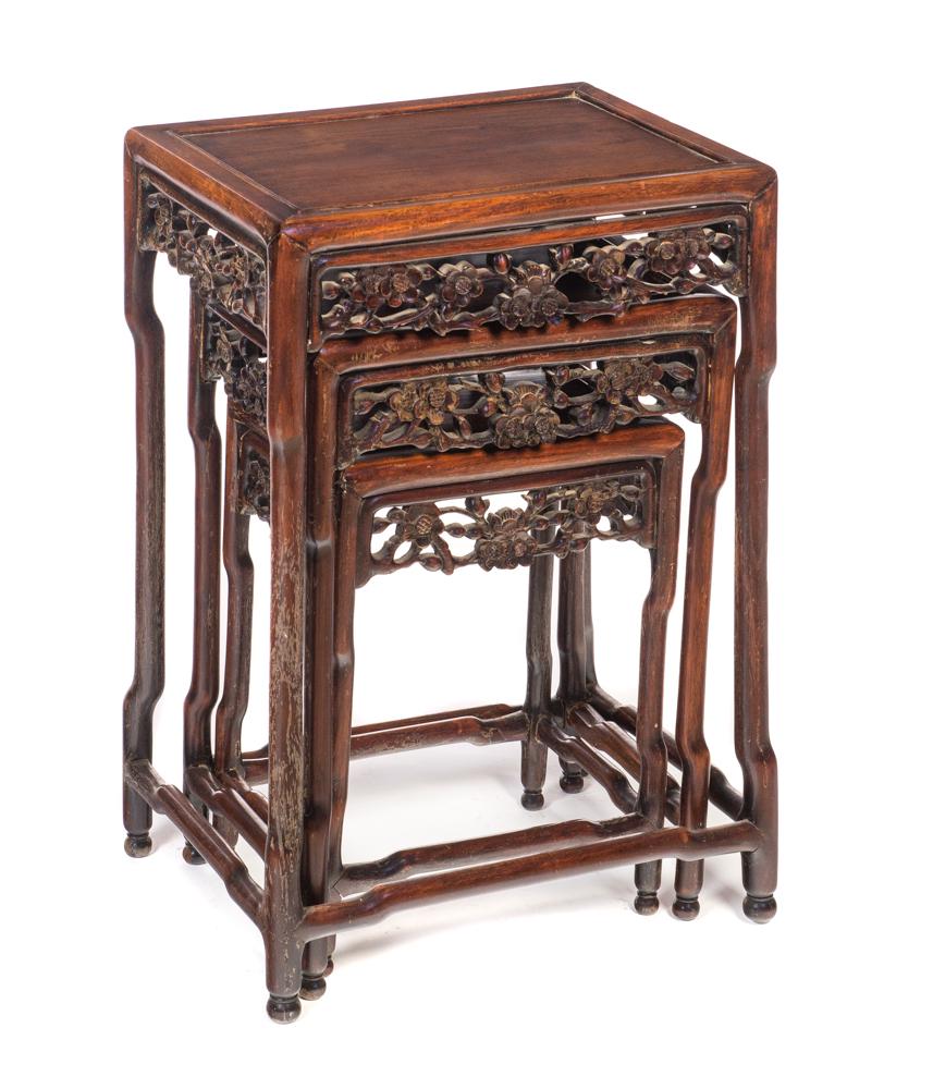 Chinese Hardwood Nesting Tables (1 of 6)