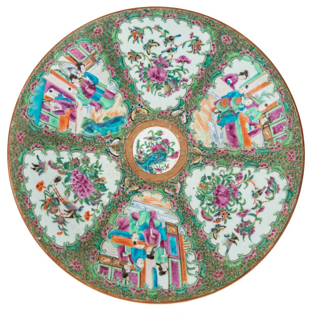 15" Chinese Rose Medallion Charger (1 of 2)