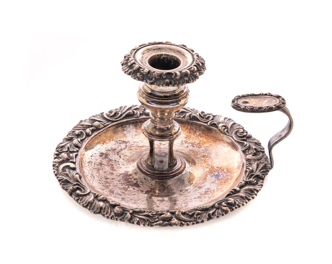 Early Sheffield Silver Chamber Candlestick (1 of 4)