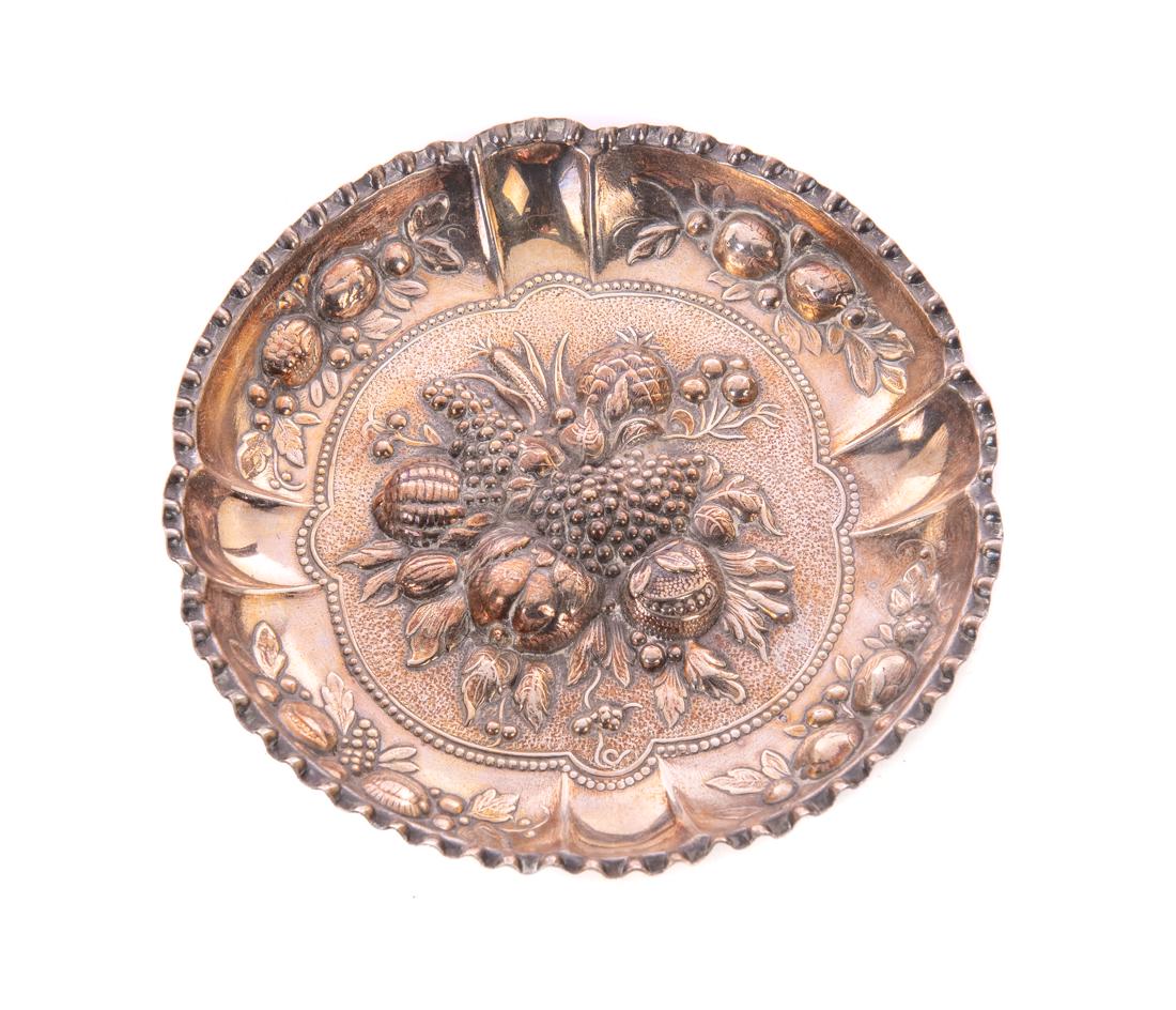 Embossed .800 Silver Dish (1 of 3)