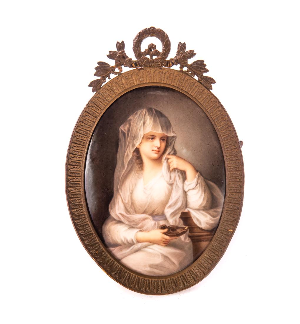 Vestalin Kauffman Porcelain Plaque Painting: Vestalin Kauffman Porcelain Plaque Painting