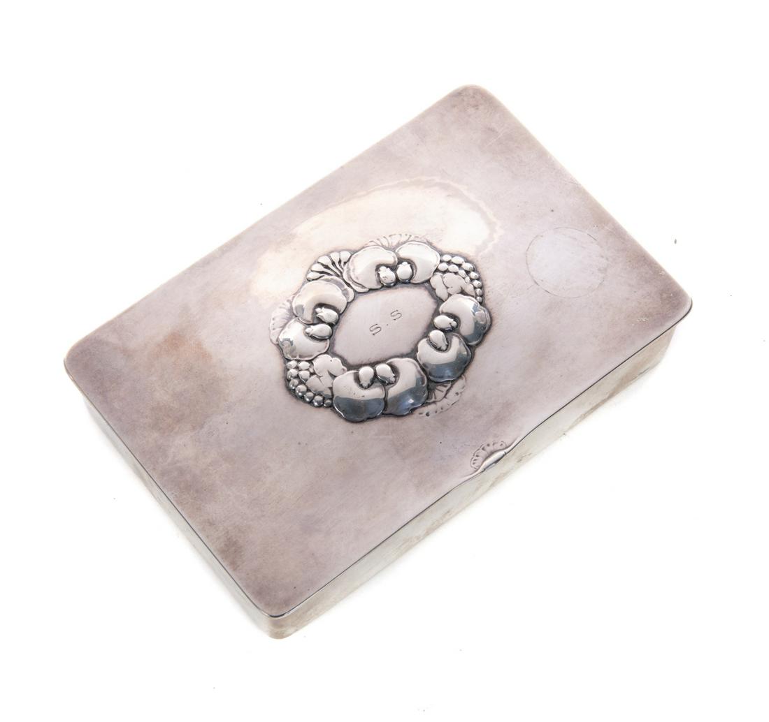 Georg Jensen Sterling Silver Cigarette Box (1 of 6)