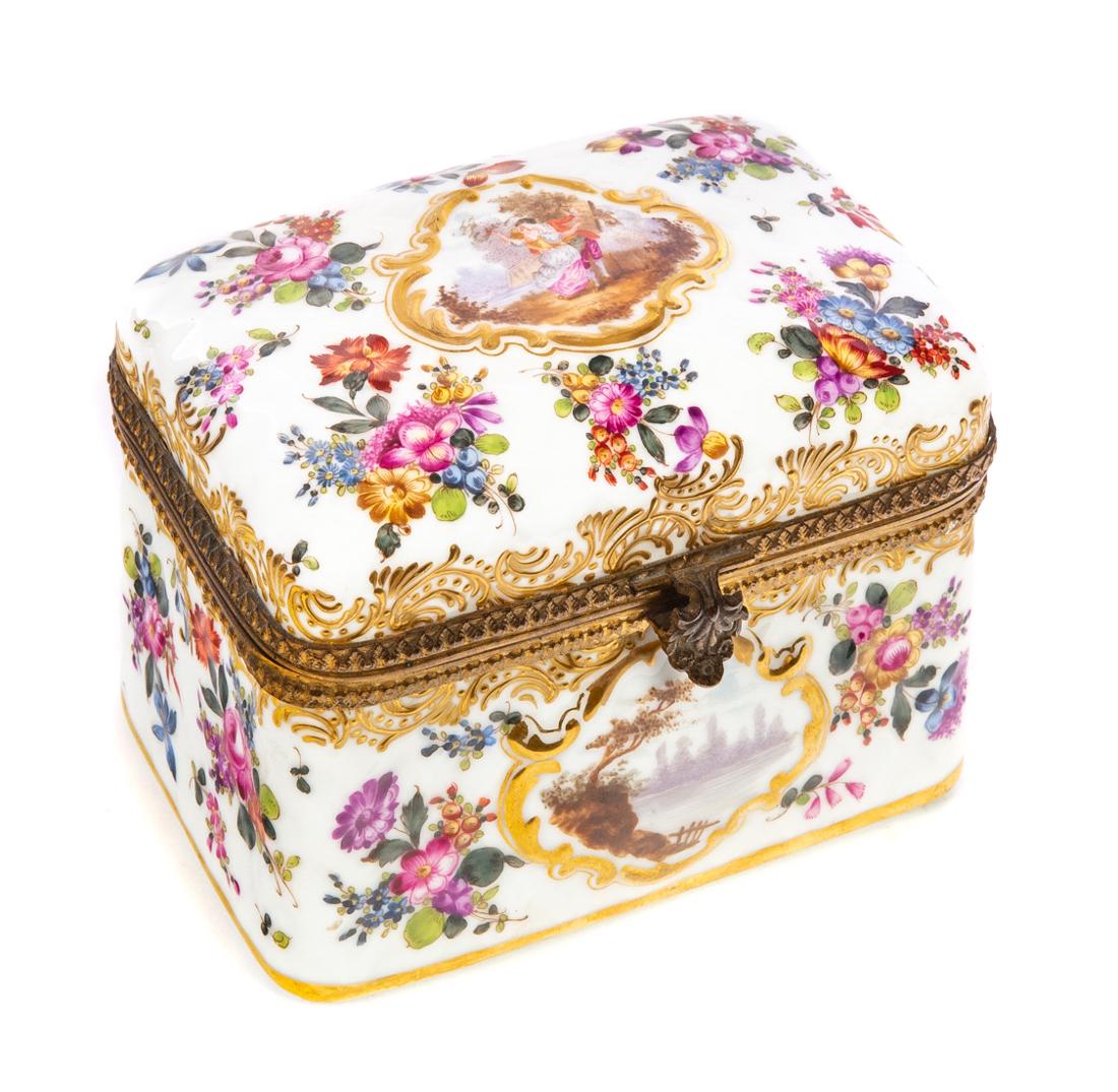 Meissen Porcelain Jewelry Casket: Meissen Porcelain Jewelry Casket