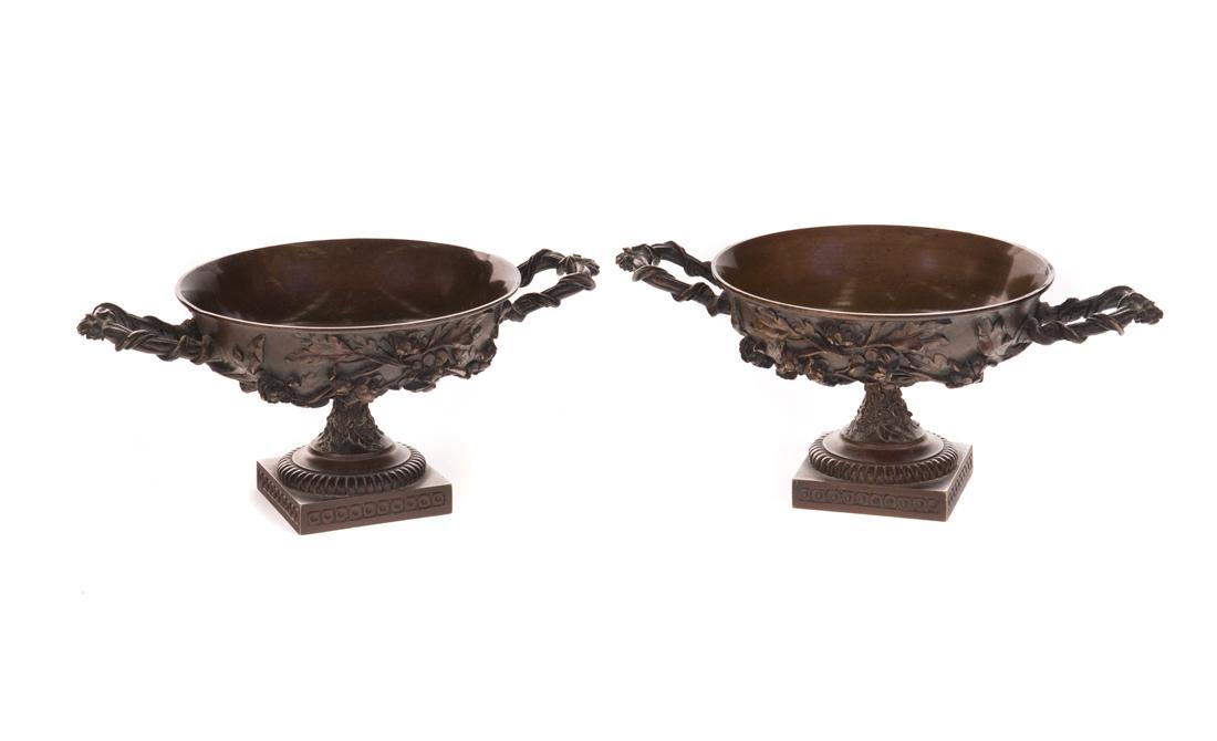 Pair Of Early French Bronze Compotes (1 of 4)