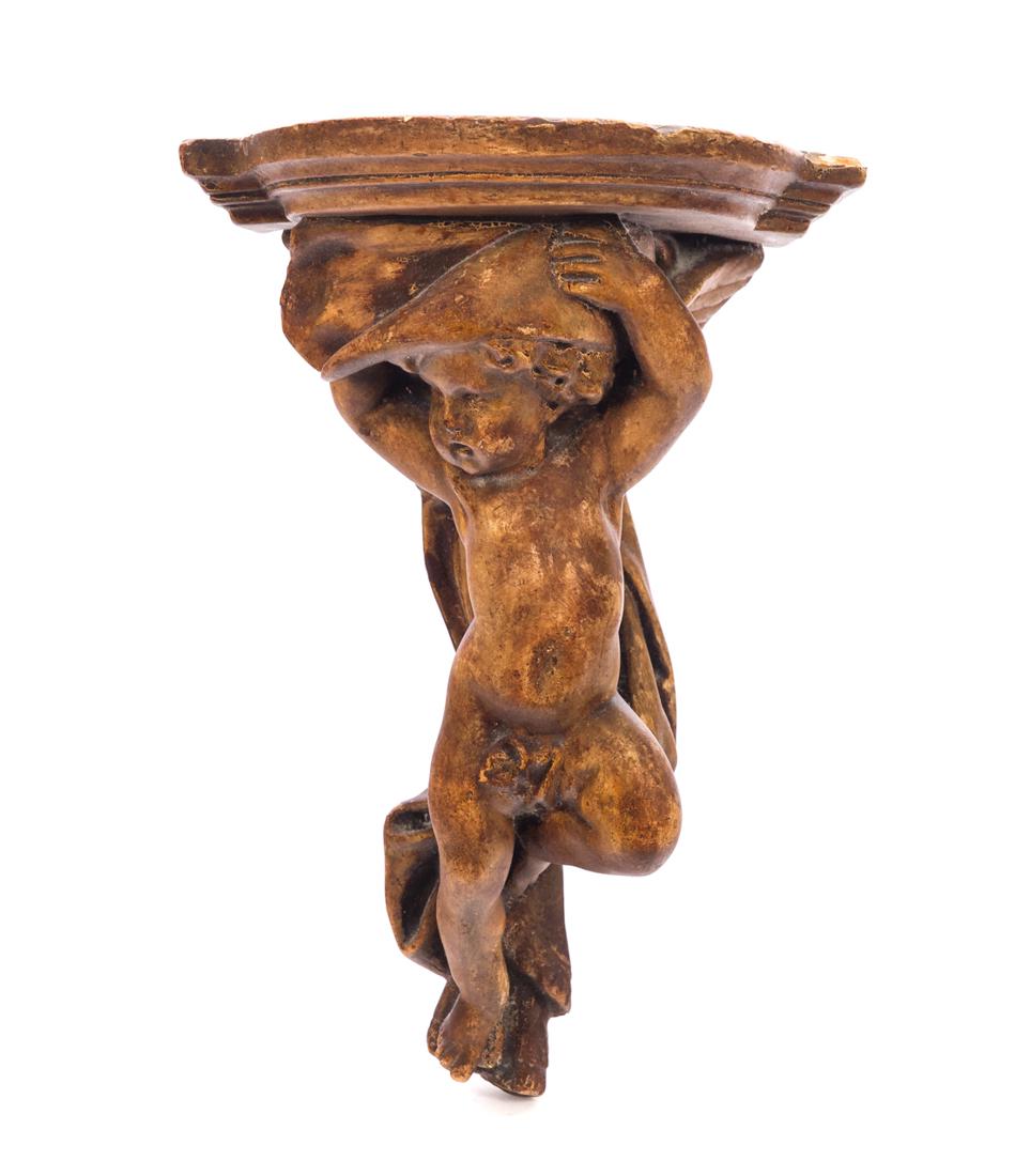 Early Plaster Cherub Sconce Shelf (1 of 3)