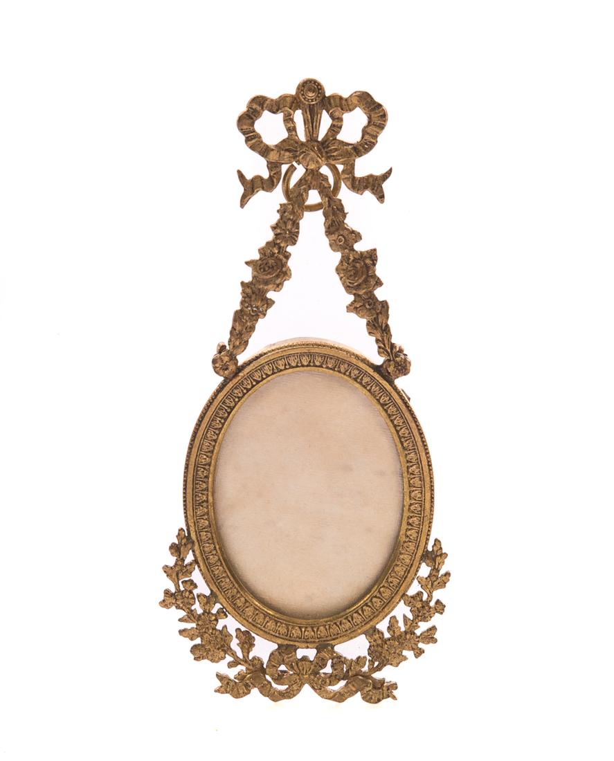 Miniature French Gilt Bronze Picture Frame (1 of 2)