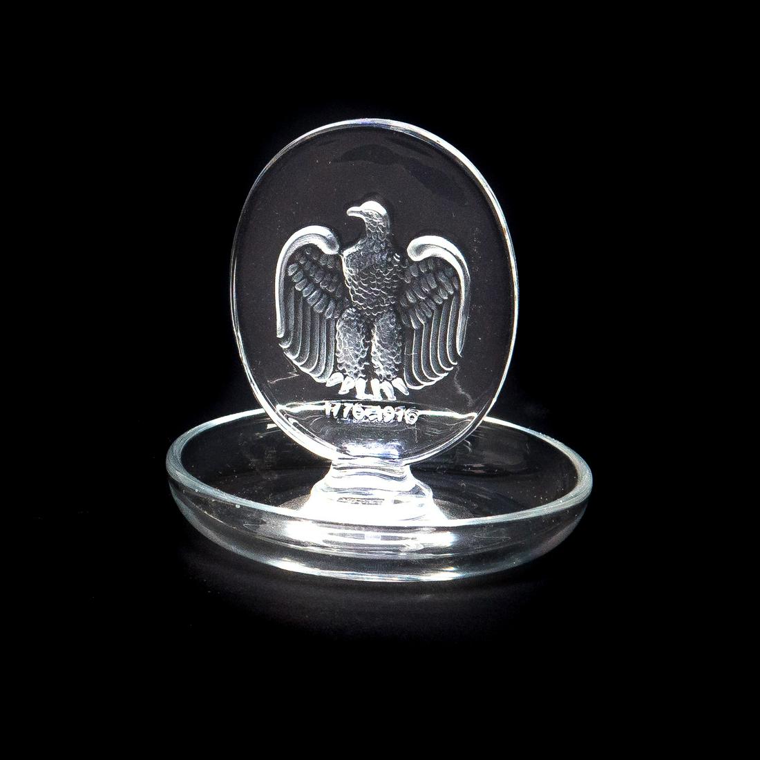 Lalique Bicentenial Eagle Ring Tray: Lalique Bicentenial Eagle Ring Tray