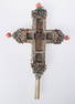 Carved wooden pectoral cross with gilded and chased