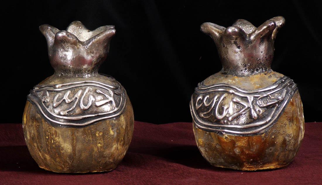 D OMAR 925 Israeli Studio Pottery with Silver Deco (1 of 5)