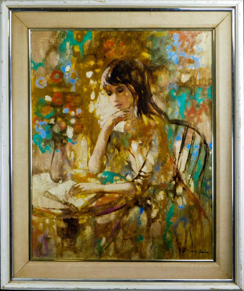 Emilio Grau-Sala (SP/FR 1911 - 1975) Oil: Emilio Grau-Sala (1911 - 1975) Emilio Grau-Sala was active/lived in Spain, France. Emilio GrauSala is known for abstract florals-still life, figure and genre painting, stage design, illustration. Girl