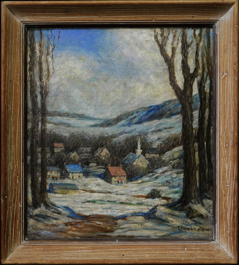 Edward K Williams (IN 1870-1950) Winter Scene Oil (1 of 9)