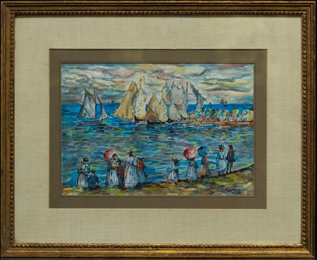 Maurice B. Prendergast  (NY/FR 1858 - 1924) Mixed Media (1 of 10)