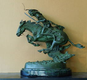 Antique Frederic Remington Bronze Statue Limited Ed