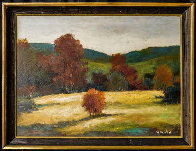 Wolf Kahn (New York, Vermont / Germany born 1927) | Oil: Item Overview Description: Wolf Kahn (New York, Vermont / Germany born 1927) | Oil / Canvas signed ' W Kahn' (lower left); Dimensions: 22 by 30 inches, 26 1/2 x 34 1/2 inches (overall) Condition Repor
