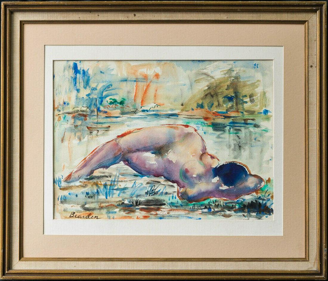 Romare Howard Bearden (1911 - 1988) New York, NC Listed: Item Overview Medium: Watercolor On Paper Size: 14" x 19" Frame Size: 23 1/2" x 28 1/2" Condition: Great, No Blemishes Style: Modernist Artist: Romare Howard Bearden (1911 - 1988) Circa: Circa 1950-19
