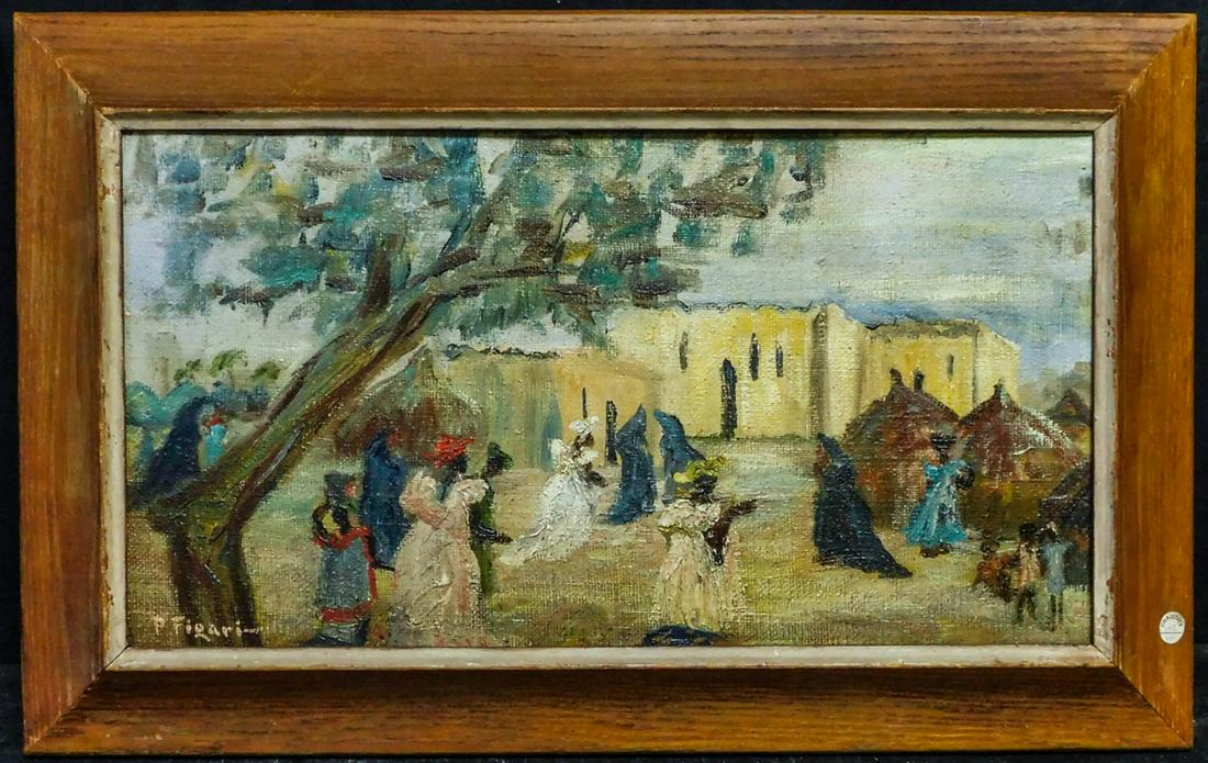 Pedro Figari (Uruguay, France 1861 - 1938) Oil /: Pedro Figari (Uruguay, France 1861 - 1938) Oil / Canvas. Oil on canvas Painting Size: 12" x 22" . Frame Size: 17 1/2" x 27 1/2" Artist or Maker: Pedro Figari (1861 - 1938) Condition: Great Condition S