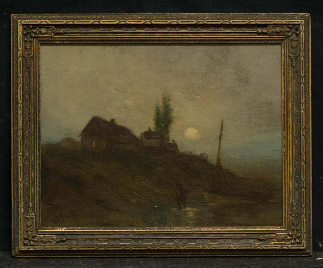Charles Gifford 1839 - 1904 Massachusetts Artist Oil: Item Overview Charles Henry Gifford (1839 - 1904) Charles Henry Gifford was active/lived in Massachusetts. Charles Gifford is known for marine, landscape and portrait painting. "Country Scene" Oil on