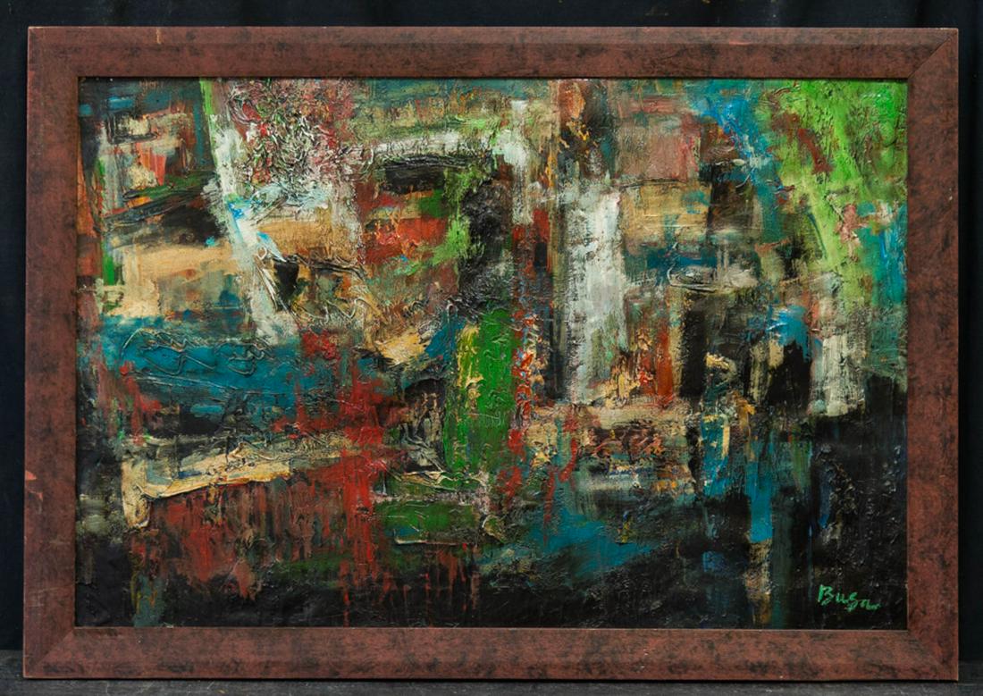 Peter Busa (1914 - 1985) Penn. Artist Abstract Oil: Item Overview Peter Busa (1914 - 1985) Peter Busa was active/lived in Pennsylvania. Peter Busa is known for abstract landscape painting, Indian totemic. "Untitled" Oil on canvas Painting size: 20 by 3