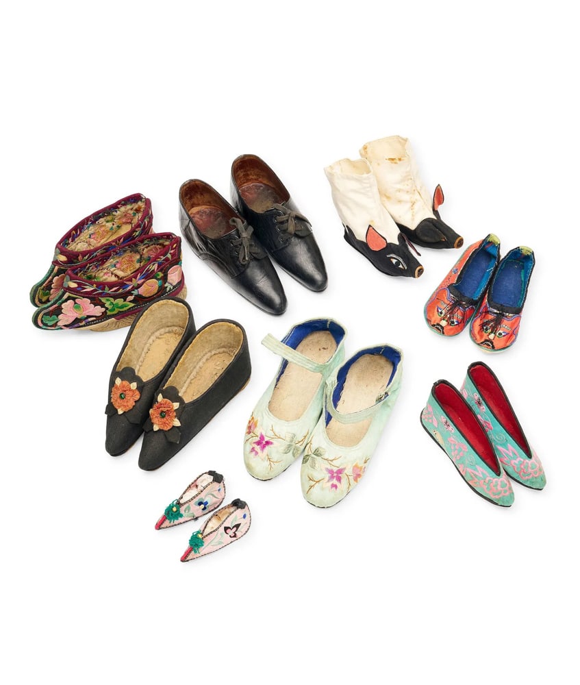 Eight pairs of children's shoes, Late Qing (1 of 1)