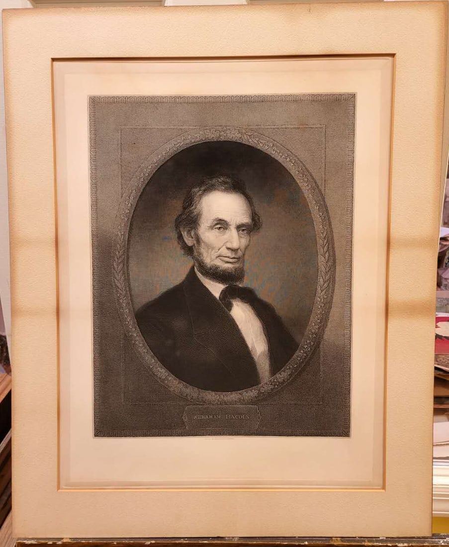 William Edgar Marshall 1866 copperplate or steel plate engraving of Abraham Lincoln: William Edgar Marshall 1866 copperplate or steel plate engraving of Abraham Lincoln. The portrait, created the year after Lincoln's assassination, was widely accepted as a definitive depiction. Print