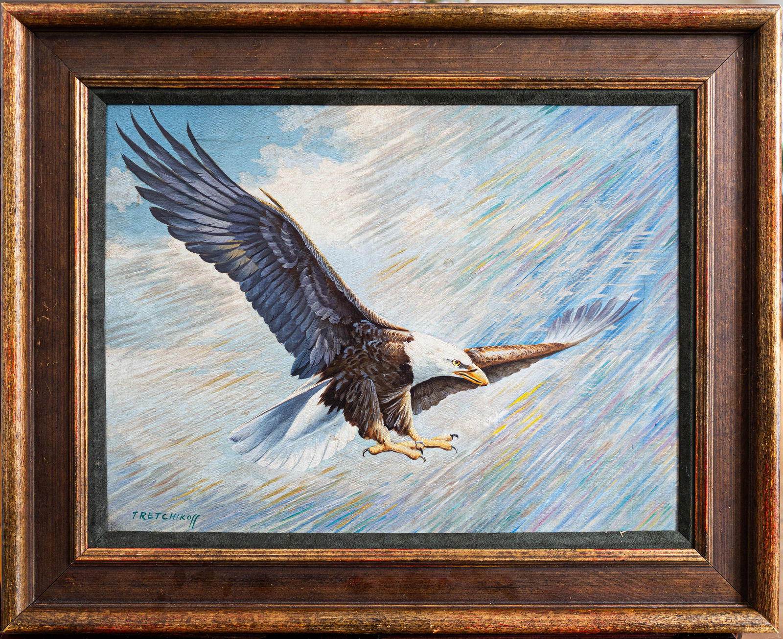 Vladimir Tretchikoff (1913–2006) Oil / Board.: Vladimir Tretchikoff (1913–2006) Oil / Board. Painting size: 18" x 24". Overall size: 26" x 32". In-House shipping costs around $95 (Must choose "buyer-arranged shipping" option), will combine shipp