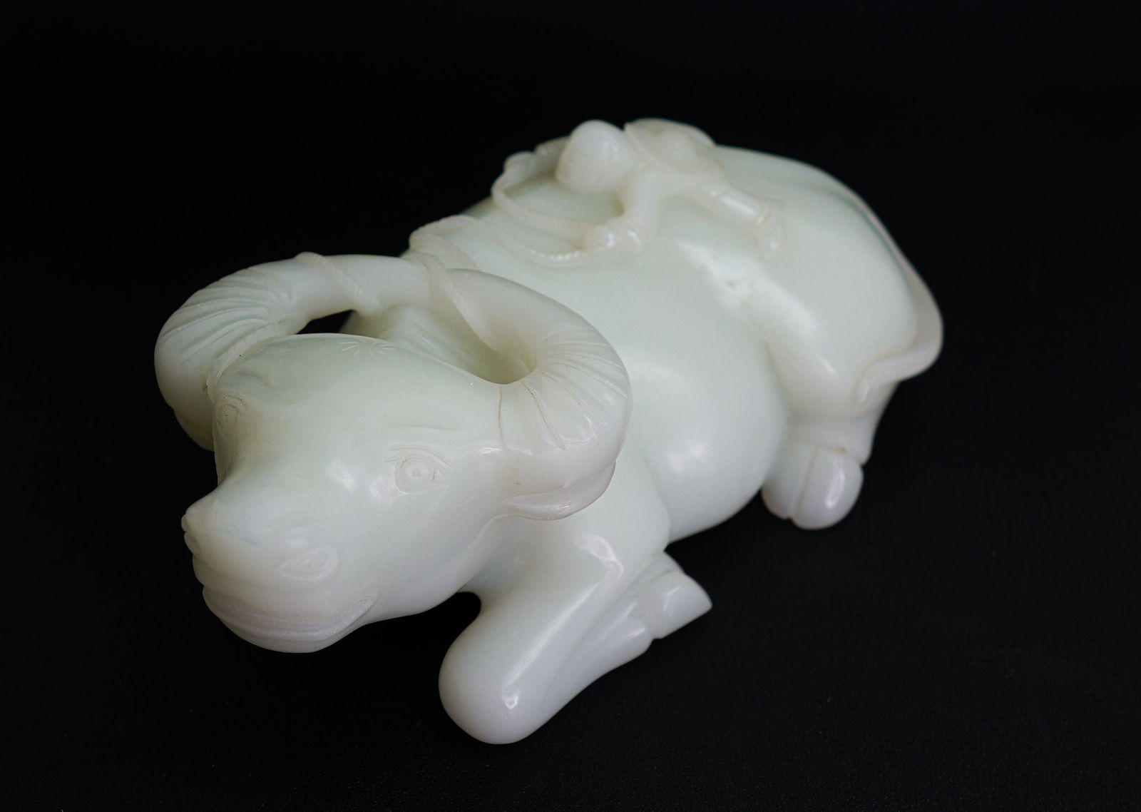 A Chinese White Jade Carving of a Buffalo (1 of 10)